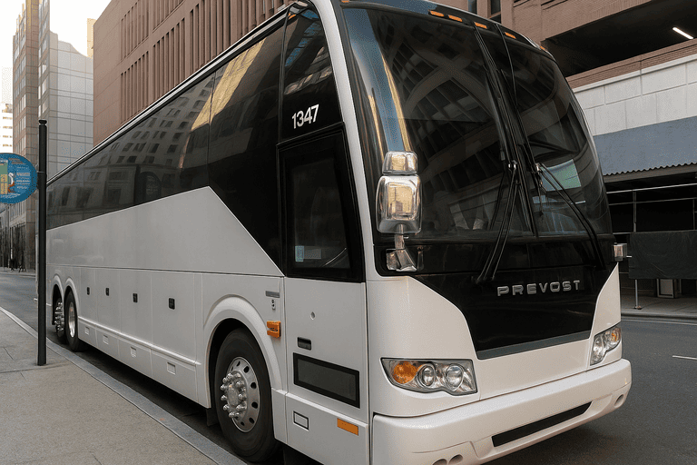 a Charter Bus Rental Stonecrest coach bus